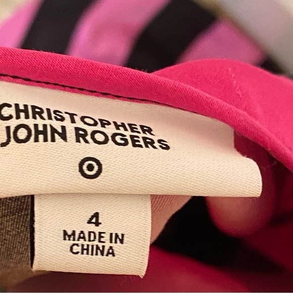 Christopher John Rogers x Target Pink and Black striped dress size 4 - Picture 6 of 7